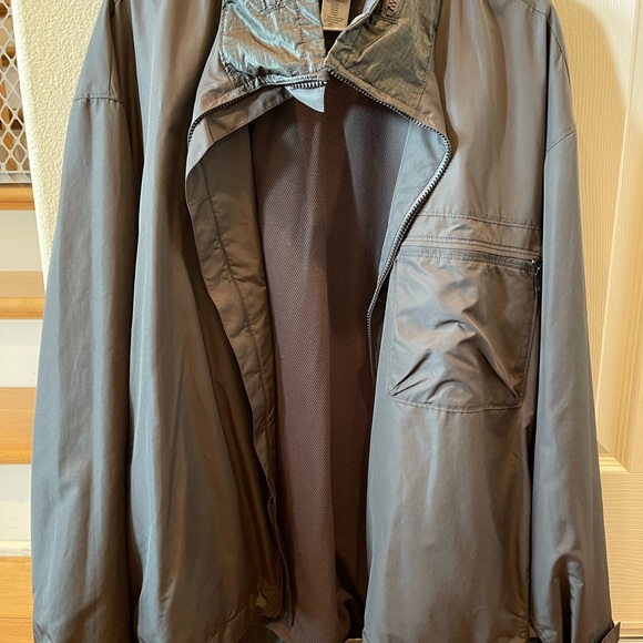 Ermenegildo Zegna Sport Men's Insulated Windbreaker Hooded Jacket Brown Sz L - Picture 2 of 4